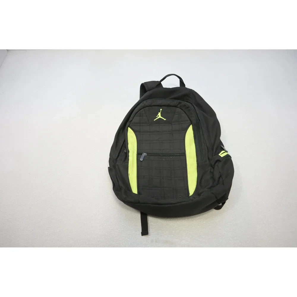 Jordan Backpack Mens OS‎ Black Neon Yellow Jumpman Athletic Bag Good